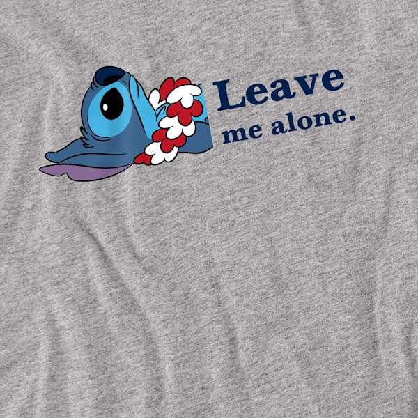 Lilo & Stitch Unisex Vuxen Lämna Mig Ifred T-Shirt L Sport Heath Sport Heather L
