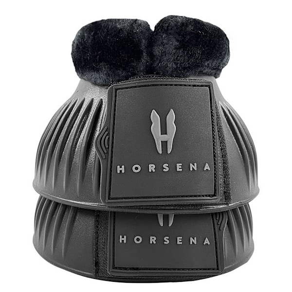 Horsena Pro-Light Faux Fur Horse Bell Boots L Svart Black L