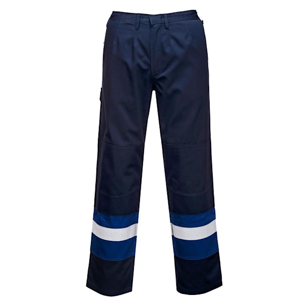 Portwest Bizflame Plus Arbetsbyxor Herr XXL R Marinblå/Kungsblå Navy/Royal Blue XXL R