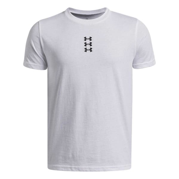 Under Armour Barn/Kids Performance Triple Logo Basket White/Black 7-8 Years