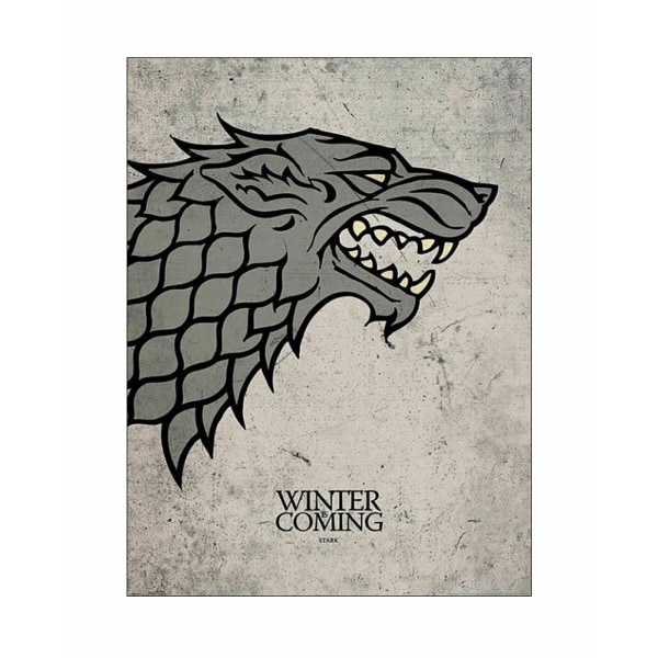 Game of Thrones Stark Poster En Storlek Grå Grey One Size