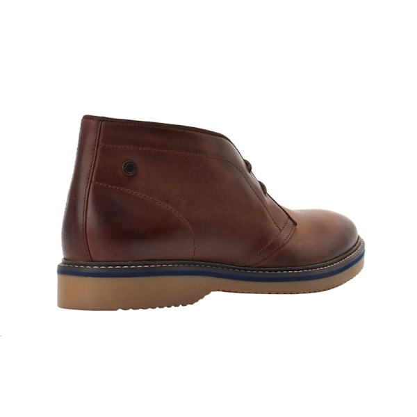 Base London Brody Läder Pull Up Chukka Boots 7 UK Burnt Burnt Brown 7 UK