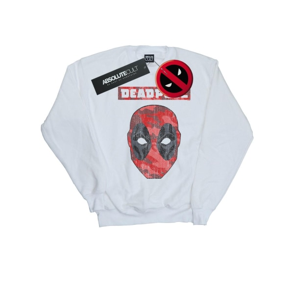 Marvel Dam/Kvinnor Deadpool Camo Head Sweatshirt XL Vit White XL