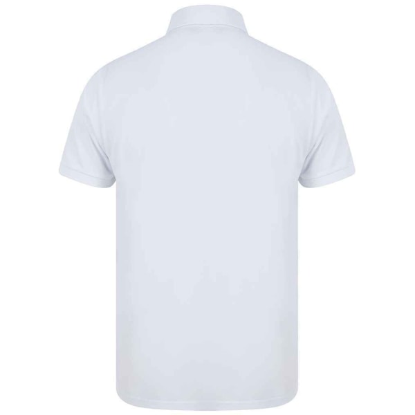 Henbury Herr Piqu Polo Shirt 4XL Vit White 4XL