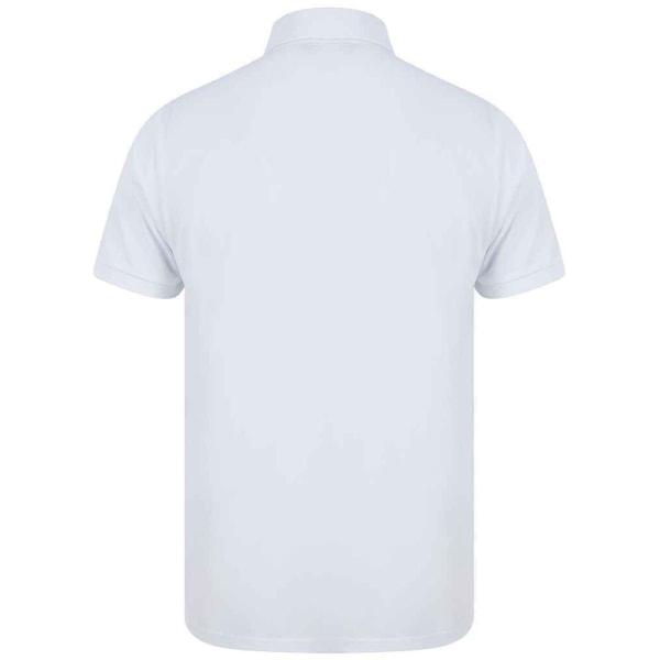 Henbury Herr Piqu Polo Shirt XXL Vit White XXL