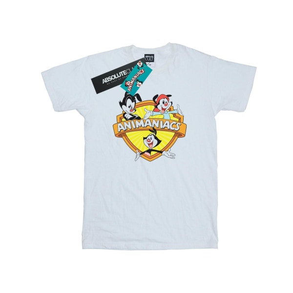 Animaniacs Dam/Ladies Logo Crest Cotton Boyfriend T-Shirt XX White XXL