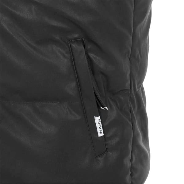 Firetrap Herr PU Vadderad Gilet M Svart Black M