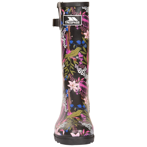 Trespass Elena Floral Wellingtonstövlar för damer, 7 UK, svart Black/Green Print 7 UK