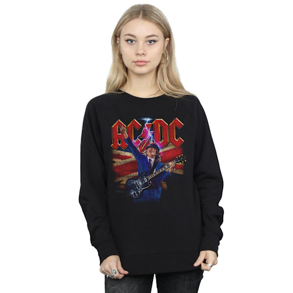 AC/DC Dam/Kvinnor Angus Union Flag Lightning Sweatshirt M Bla Black M