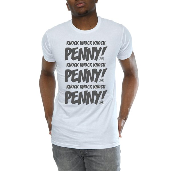 The Big Bang Theory Herr Sheldon Knock Knock Penny T-shirt S Vit White S