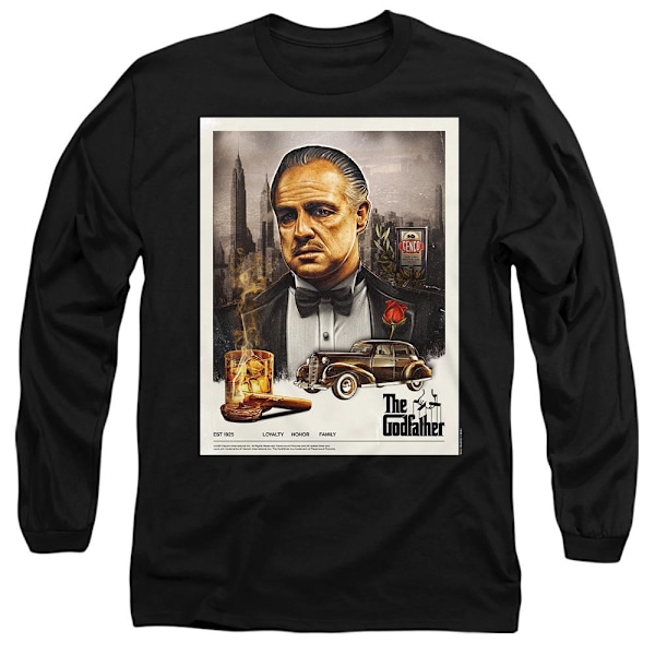 The Godfather Unisex Vuxen Vintage Poster T-Shirt L Svart Black L
