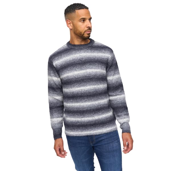 Bewley & Ritch Herr Ormonde Ombre Randig Tröja L Mörk Marinblå Dark Navy L
