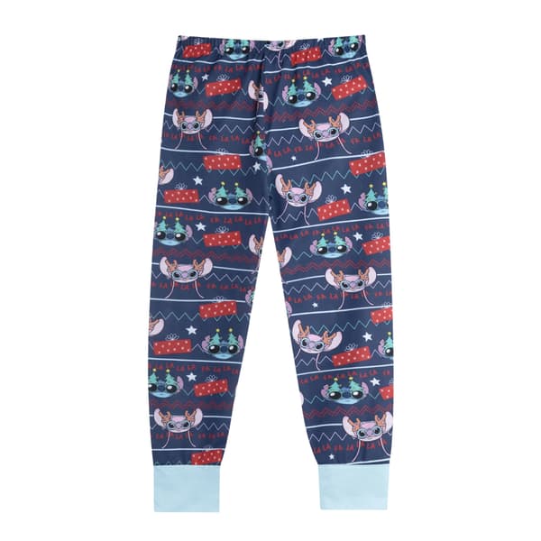 Lilo & Stitch Långärmad Julpyjamas för Barn Blue 8-9 Years
