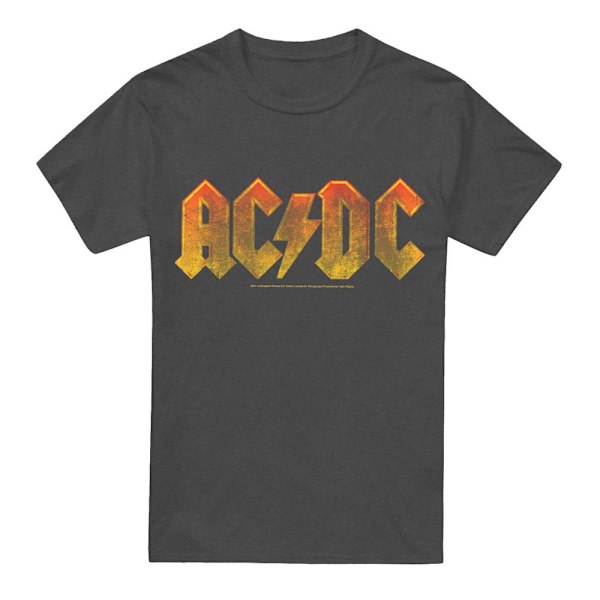AC/DC Unisex Vuxen Gradient Logo T-Shirt L Gråmelerad Charcoal L