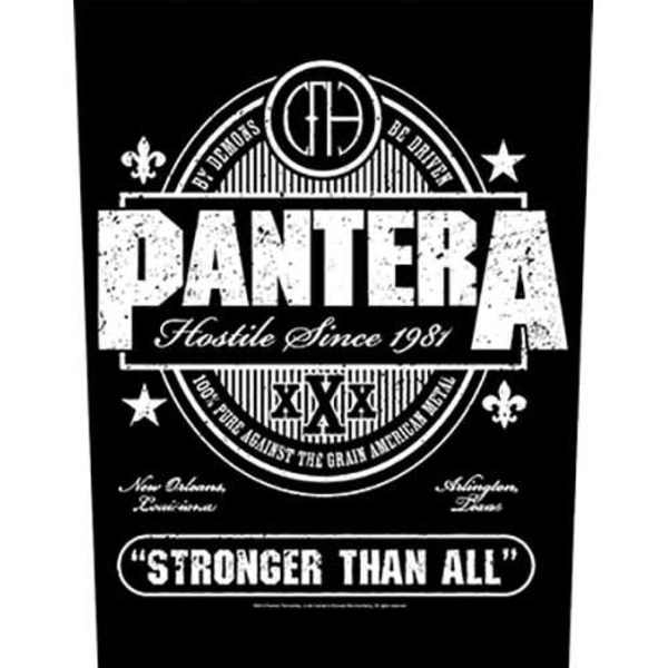 Pantera Stronger Than All Patch One Size Svart/Vit Black/White One Size