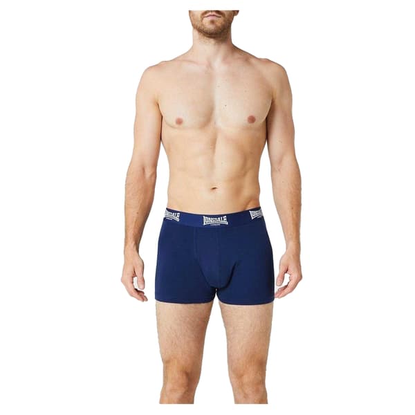 Lonsdale Boxershorts för herrar (2-pack) M Marinblå Navy M