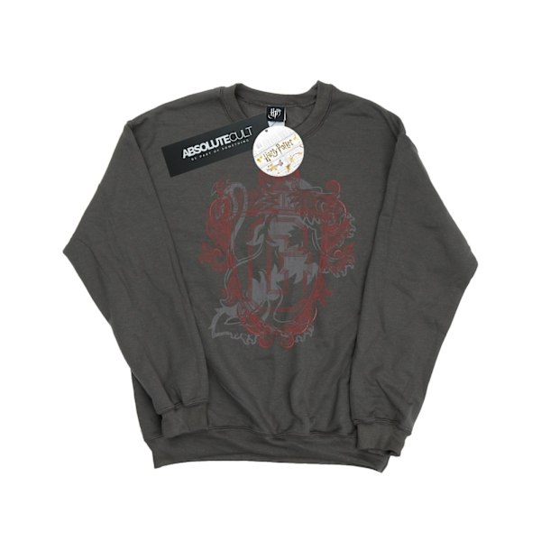 Harry Potter Pojkar Gryffindor Lejon Crest Sweatshirt 12-13 År Charcoal 12-13 Years