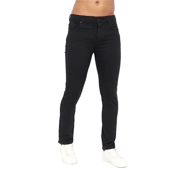 Crosshatch herr Lampoons Slim Jeans 38R Svart Black 38R