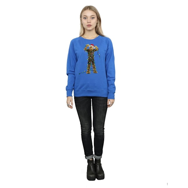 Star Wars Dam/Dam Chewbacca Julbelysning Sweatshirt M Royal Blue M