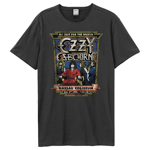 Amplified Unisex Vuxen No Rest For The Wicked Ozzy Osbourne T-shirt Charcoal XS