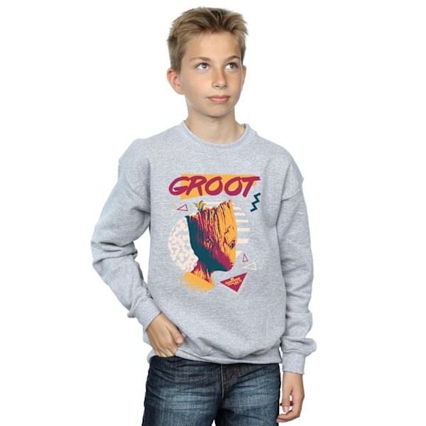 Marvel Boys Guardians Of The Galaxy Vol. 2 80-talets Groot Sweatshirt Sports Grey 9-11 Years