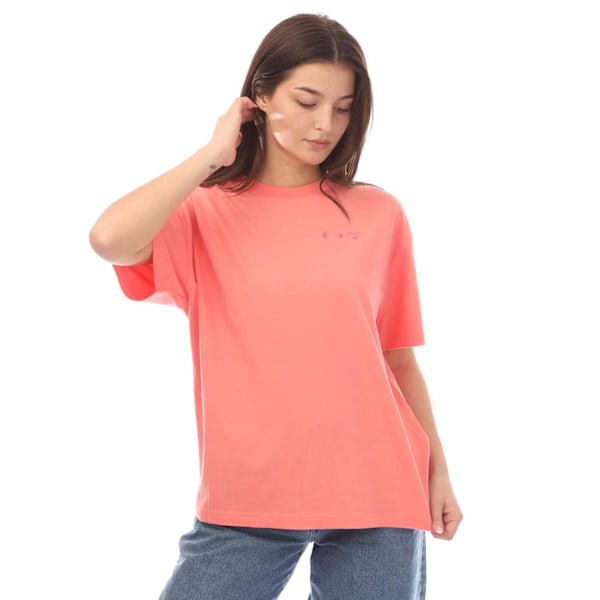 Off White Dam/Dam T-shirt med Simmande Man 6 UK Rosa Pink 6 UK