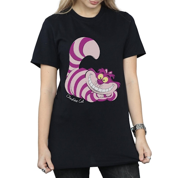 Alice i Underlandet Dam/Dam Cheshire Cat Boyfriend T-Shir Black L