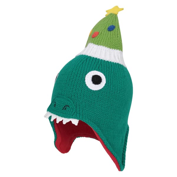 Mountain Warehouse Fleecefodrad Julvintermössa för Barn Green One Size
