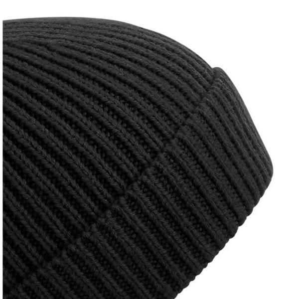 Beechfield Unisex Engineered Knit Ribbed Beanie One Size Svart Black One Size
