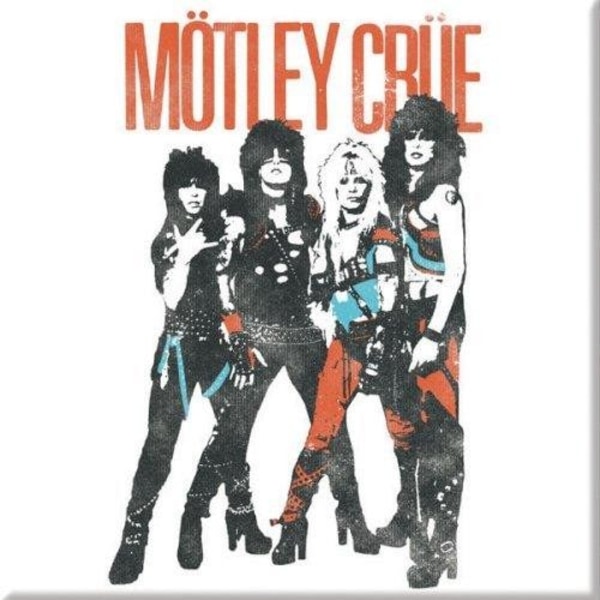 Motley Crue World Tour Vintage kylskåpsmagnet One Size White/Mul White/Multicoloured One Size