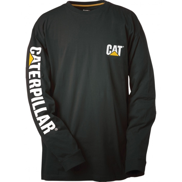 Caterpillar Trademark Banner L/S Tee / Herr T-shirts / Tee Shir Black 3XL
