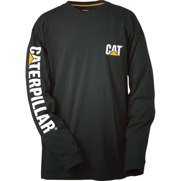 Caterpillar Trademark Banner L/S Tee / Herr T-shirts / Tee Shir Black 4XL