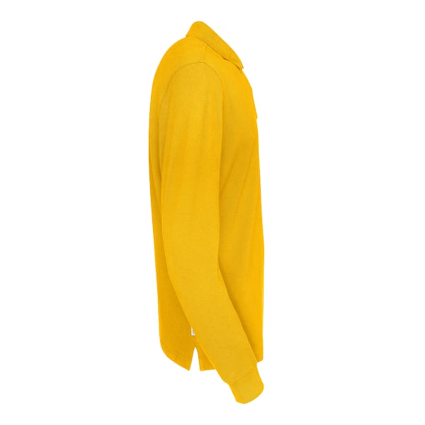 Cottover Herr Pique Långärmad T-shirt 4XL Gul Yellow 4XL
