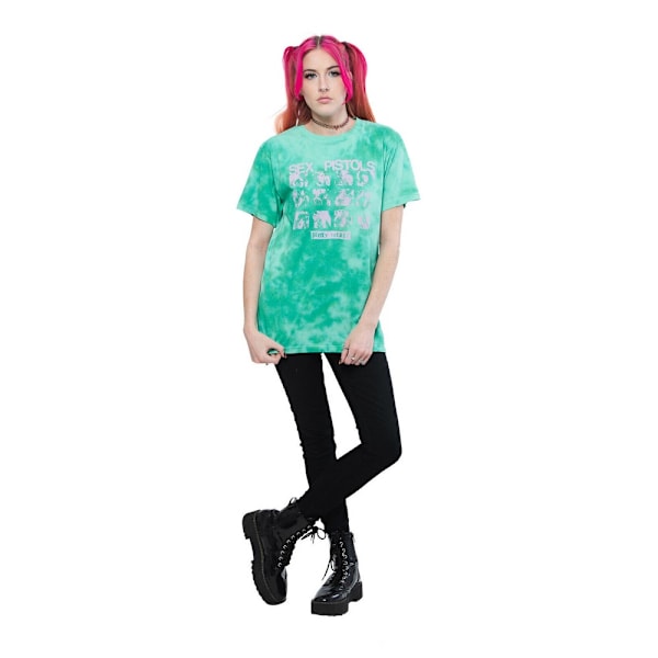 Sex Pistols Unisex Vuxen Pretty Vacant Dip Dye Bomull T-shirt X Green XXL