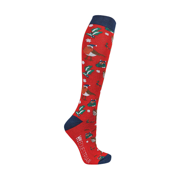 HyFASHION Dam/Kvinnor Ruby The Robin Julstrumpor (3-pack) Navy/Red/Green 4 UK - 8 UK