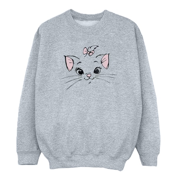 Disney Girls Classics Marie Face Pocket Sweatshirt 3-4 år Sp Sports Grey 3-4 Years