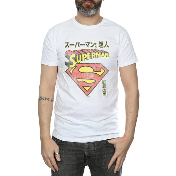 DC Comics Herr Superman Shield T-Shirt M Vit White M