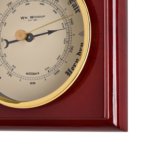 Wm.Widdop Träklocka & Barometer - Romerska Siffror One Size Pi Piano Finish One Size
