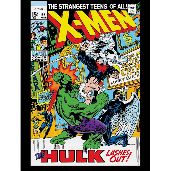 X-Men The Hulk Lashes Out Canvas Print One Size Multicoloured Multicoloured One Size