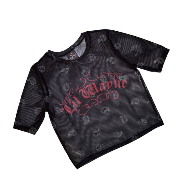 Lil Wayne Dam/Dam Script Crop Top XL Svart Black XL