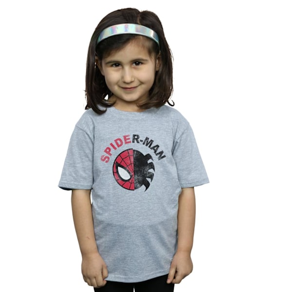 Marvel Girls Spider-Man Classic Split Bomull T-shirt 3-4 år Sports Grey 3-4 Years