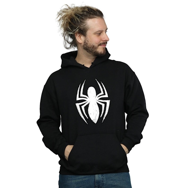 Spider-Man Mens Ultimate Spider Logo Hoodie S Svart Black S