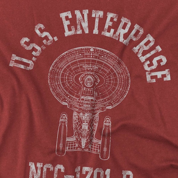 Star Trek Herr Enterprise D Tränings T-shirt L Cardinal Cardinal L