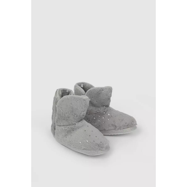 Debenhams Dam/Dam Metallic Slipper Boots 3 UK4 UK Grå Grey 3 UK4 UK