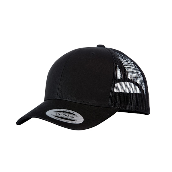 Yupoong Flexfit Retro Snapback Trucker Cap One Size Svart/Svart Black/Black One Size