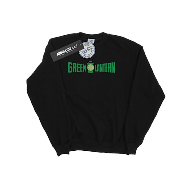 DC Comics Herr Grön Lykta Text Logo Sweatshirt L Svart Black L