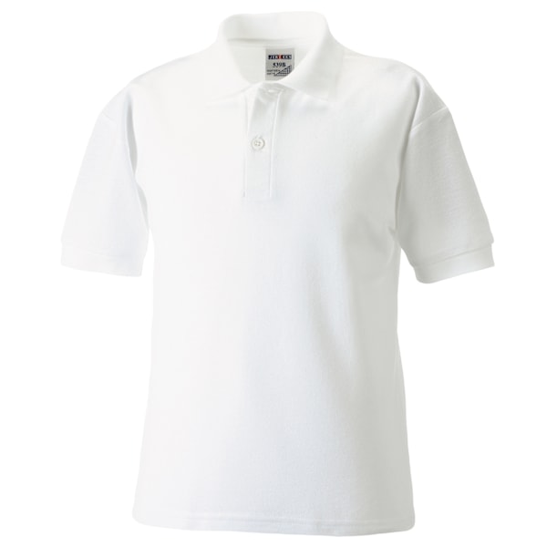 Jerzees Schoolgear Barn 65/35 Pique Poloshirt (2-pack) White 7-8