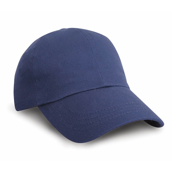 Result Unisex Lågprofil Tung Borstad Bomulls Basebollkeps En Navy Blue One Size