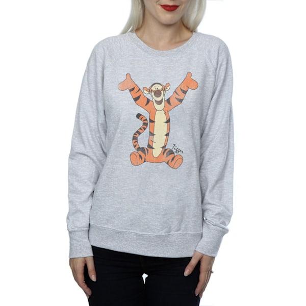 Winnie the Pooh Dam/Damer Classic Tigger Sweatshirt XXL Heather Grey Heather Grey XXL