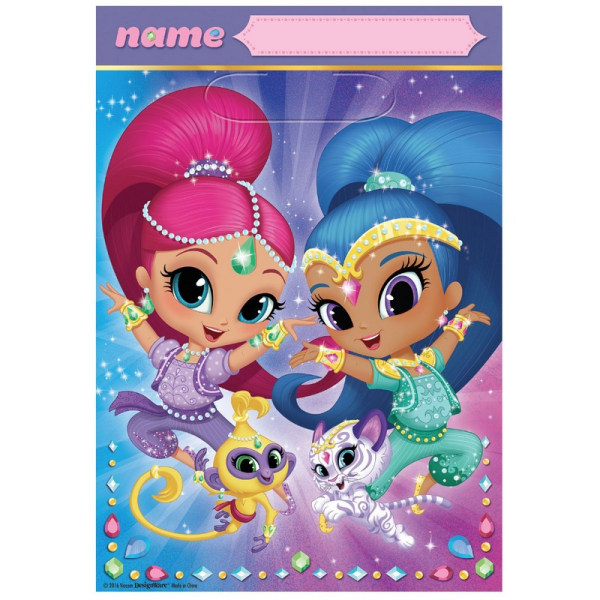 Shimmer And Shine Partyväskor (Pack med 8) One Size Flerfärgad Multicoloured One Size